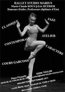 Inscription au Ballet Studio Marius