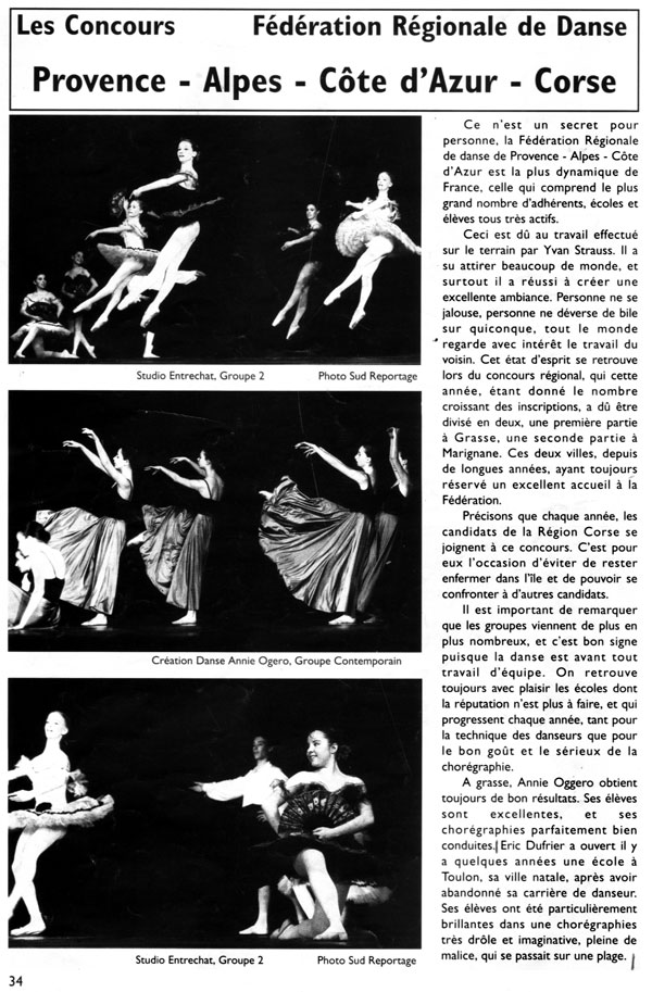 Concours Provence Alpes C&ocirc;te d'Azur Corse 1988