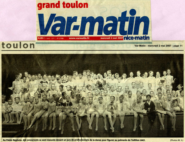 Le concours international de danse de Toulon 2007