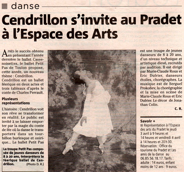 Cendrillon au &uml;Pradet