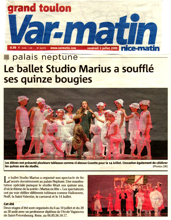Anniversaire du Ballet Studio Marius