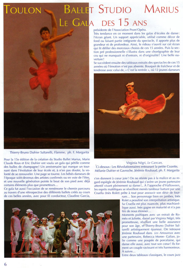 Anniversaire du Ballet Studio Marius