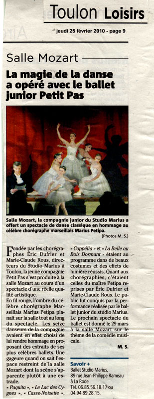 Marius chez petipa
