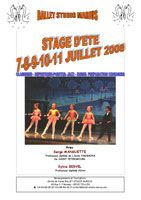 stage de danse classique 7 au 11 juillet 2008