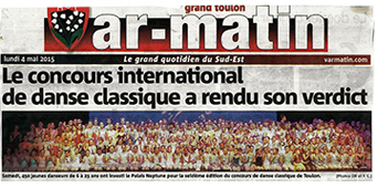 VarMatin Le Concours de danse classique de Toulon mai 2015