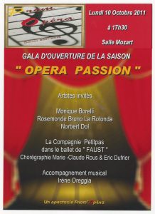 Opéra Passion octobre 2011