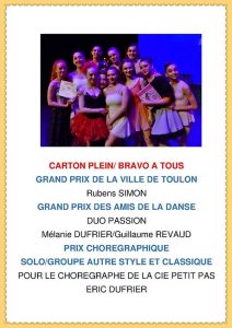 Les prix du Ballet Studio Marius