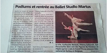 Var Matin Podium et rentrée au Ballet Studio Marius