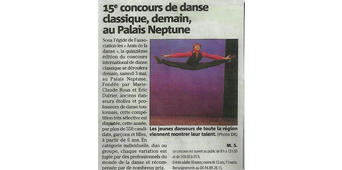 VarMatin 15ème concours de danse classique demain au Palais Neptune