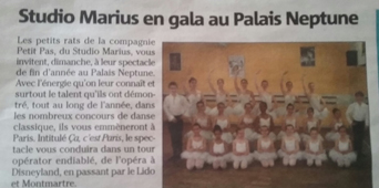 La Ballet Studio Marius en gala au Palais Neptune de Toulon