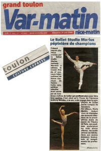 Le Ballet Studio Marius pépinière de champions Var Matin