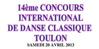 Les résultats du 14ème Concours International de Danse Classique de Toulon