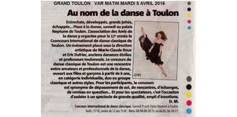 Au nom de la danse à Toulon