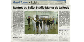 Le Ballet Studio Marius fait sa rentrée