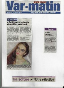 Cendrillon 2015 article Var Matin