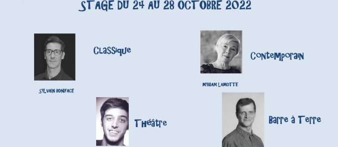 STAGE DU 24 AU 28 OCTOBRE 2022