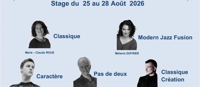STAGE DU 25 AU 28 AOUT 2026